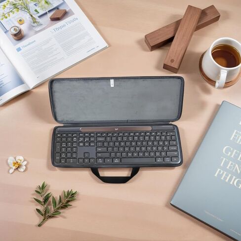 حقيبة سفر صلبة من Hermitshell لجهاز Logitech Signature Slim Solar + لوحة مفاتيح بلوتوث لاسلكية K980 (حافظة فقط) in Kuwait