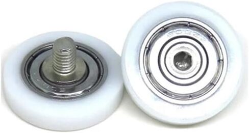 2 Pieces 8x30x7mm Plastic Bearings with M6 Screws BS60830-7C1L8M6 30mm Diameter POM Bolt Roller Nylon Flat Guide Pulley(BS62626-8C9L10M6) in Saudi Arabia