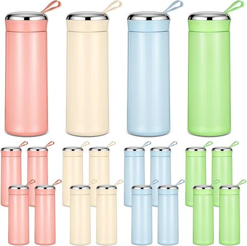 20 Pcs 14oz Water Bottle Glass with Plastic Outer Shell Double-layer Water Bottle with Handle Reusable Juicing Glass-lined for Juice Beverage Tea Men Women Gym Daily Use, 4 Color in Kuwait