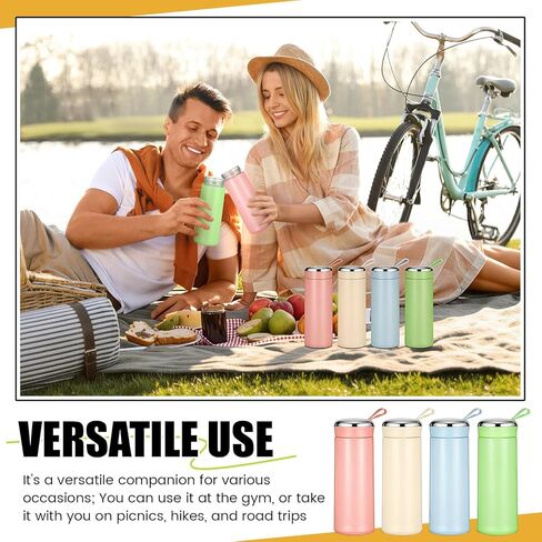 20 Pcs 14oz Water Bottle Glass with Plastic Outer Shell Double-layer Water Bottle with Handle Reusable Juicing Glass-lined for Juice Beverage Tea Men Women Gym Daily Use, 4 Color in Kuwait