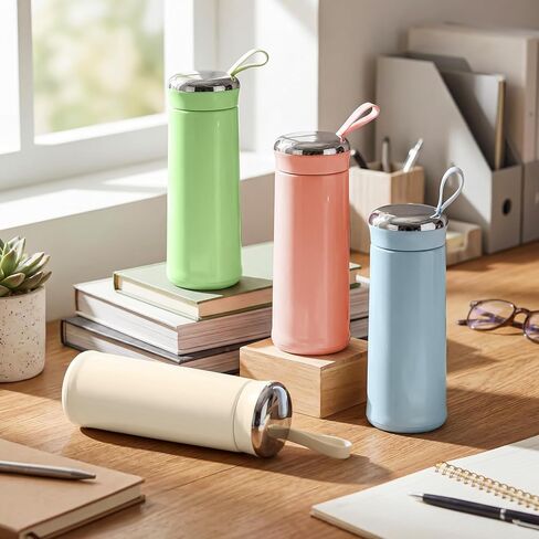 20 Pcs 14oz Water Bottle Glass with Plastic Outer Shell Double-layer Water Bottle with Handle Reusable Juicing Glass-lined for Juice Beverage Tea Men Women Gym Daily Use, 4 Color in Kuwait