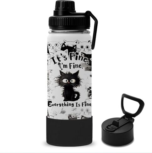 18oz Kids Water Bottle with Straw & 2 Lid, Western Cowboy Stainless Steel Water Bottle, Insulated, Leak Proof, BPA-Free, for School, Travel, Cowgirl Gift Cup for Boys Girls Birthday Gifts in Saudi Arabia