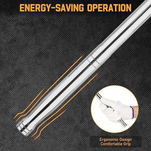 3PCS Breaker Bar Set, 3/8'', 1/4in, 1/2inch Breaker Bars with 180°Rotatable Head, Heavy Duty Breaker Bar Kit with 15 inch, 10 inch, 6 inch Length for Automobile and Motorcycle Maintenance and Repair in Kuwait