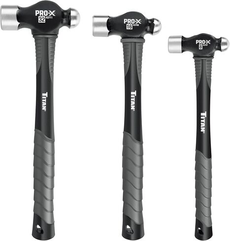 مجموعة مطرقة كروية من 3 قطع من Titan Pro-X 63706، تتضمن قلم كروي 8 أونصة و16 أونصة و32 أونصة، وحماية من الضربات الزائدة، ورؤوس فولاذية مشكلة، ومقابض من الألياف الزجاجية الممتصة للصدمات ومقابض منسوجة in Kuwait
