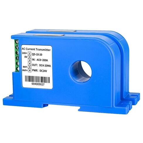 Hall Current Transmitter QD-10 AC DC24V Transducer 1-5V Output Ampere Sensor 1Pcs(20mm Hole,AC0-100A) in Saudi Arabia