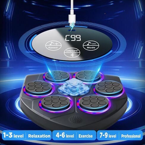Music Boxing Machine,Smart Boxing Machine for Adults with Boxing Gloves,9 Modes & 9 Speeds Wall Mounted Music Punching Machine for Home Gym Office Workout in Kuwait
