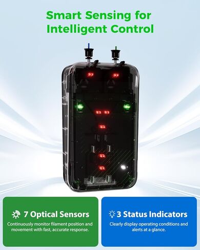 Creality Official Automated Filament Feeder, Auto Refill 3D Printer Filament Buffer, Automatic Feeding System, Reuse Leftovers, Multi-Color Printing, Compatible with Most FDM 3D Printers in Kuwait