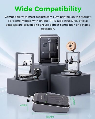 Creality Official Automated Filament Feeder, Auto Refill 3D Printer Filament Buffer, Automatic Feeding System, Reuse Leftovers, Multi-Color Printing, Compatible with Most FDM 3D Printers in Kuwait