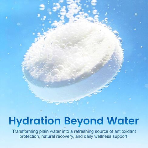 Hydrogen Water Tablets 16 PPM, Molecular Hydrogen H2 with Magnesium, Dissolvable Hydrogen Tablets for Water, Cellular Energy and Brain Support, Healthy Aging Support, 60 Count in Kuwait