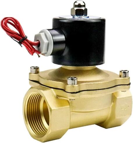1-1/4 Inch Normally Closed Brass Solenoid Valve 24V 12V 220V 110V Water/Gas Solenoids Valves 1Pcs(G_120VAC_NBR-SEAL) in Kuwait
