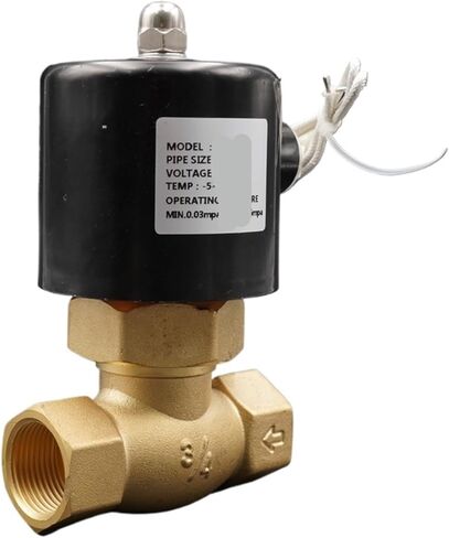 1 قطعة صمام الملف اللولبي، 1/2 بوصة 3/4 بوصة 1 بوصة صمام مياه، مغلق عادة، DC24V AC220V درجة حرارة عالية، مناسب للبخار أو السائل أو الغاز (3/4 بوصة، AC220V) in Kuwait