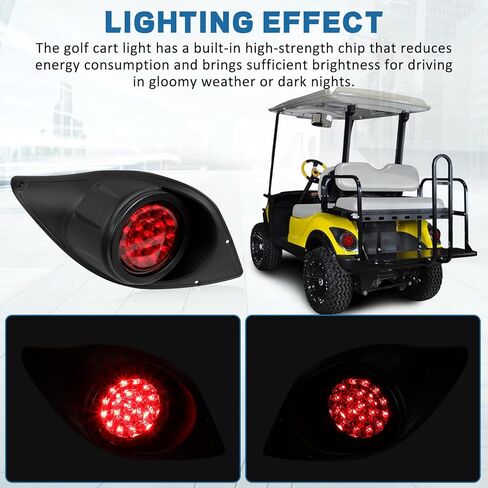 مجموعة إضاءة عربة الجولف لـ YAMAHA G29 Drive 2007-2025، 12 فولت مجموعة المصابيح الأمامية لعربة الجولف لـ YAMAHA Led تتضمن إشارات الانعطاف ومفتاح الإضاءة الخطرة، والقرن الخلفي، والمصابيح الأمامية، ووسادة الفرامل in Kuwait