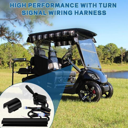 مجموعة إضاءة عربة الجولف لـ YAMAHA G29 Drive 2007-2025، 12 فولت مجموعة المصابيح الأمامية لعربة الجولف لـ YAMAHA Led تتضمن إشارات الانعطاف ومفتاح الإضاءة الخطرة، والقرن الخلفي، والمصابيح الأمامية، ووسادة الفرامل in Kuwait