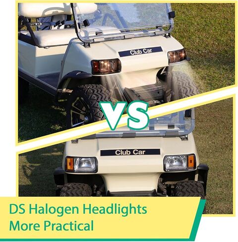 مصابيح الهالوجين الأمامية من Club Car DS لسيارة Club Car DS & Turf & Carryall 1993-Up عربة الجولف، طراز المصنع من جانب الركاب والسائق OEM # 101988002، 101988001، مجموعة مجموعة مصابيح الرأس البديلة 12 فولت in Kuwait