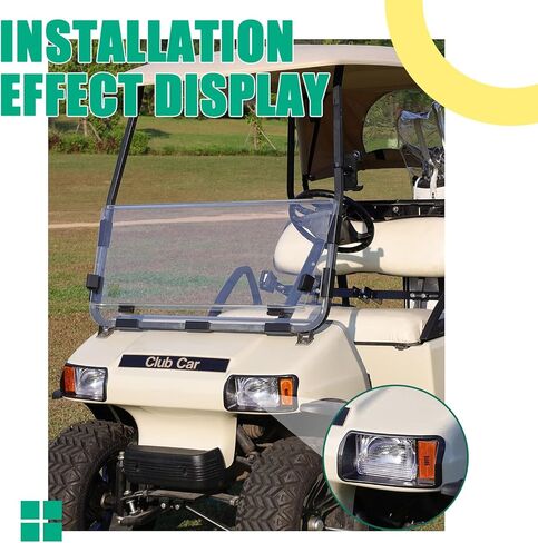 مصابيح الهالوجين الأمامية من Club Car DS لسيارة Club Car DS & Turf & Carryall 1993-Up عربة الجولف، طراز المصنع من جانب الركاب والسائق OEM # 101988002، 101988001، مجموعة مجموعة مصابيح الرأس البديلة 12 فولت in Kuwait