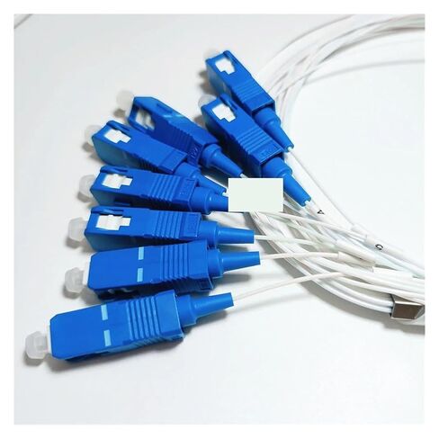UPC 1X2 1X4 1X8 1X16 1X32 PLC 0.9mm G657A1 PVC 1m FTTH Fiber Optic Splitter FTTH Single Mode(20pcs 1X8) in Kuwait