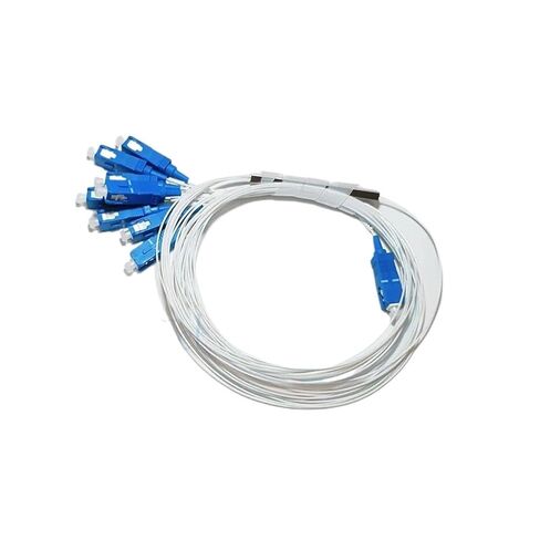 UPC 1X2 1X4 1X8 1X16 1X32 PLC 0.9mm G657A1 PVC 1m FTTH Fiber Optic Splitter FTTH Single Mode(20pcs 1X8) in Kuwait