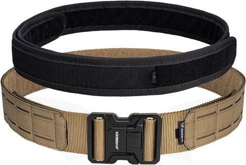 IDOGEAR 2 Inch Tactical Belt MOLLE for Men with 1.75" Inner Belt Battle Quick Release Metal Buckle Duty Belts Hook-and-Loop in Saudi Arabia