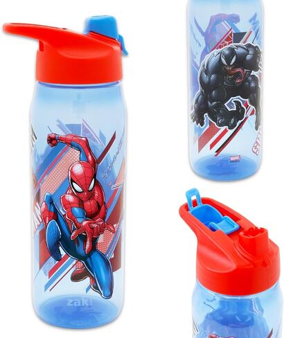Spiderman Water Bottles 3 Pack - Bundle with 3 Reusable Drink Cups for Home, School, Sports, Party Favors Plus Stickers, More | 20 Oz Spiderman Water Bottles Set in Kuwait