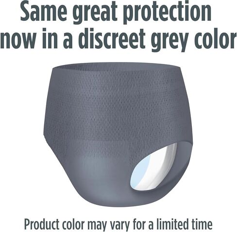 Assurance Men's Incontinence Underwear, L/XL, Maximum Absorbency ~ 36 Count ~ X-Large ~ White/Gray in Kuwait