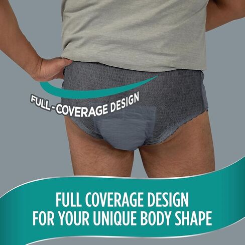 Assurance Men's Incontinence Underwear, L/XL, Maximum Absorbency ~ 36 Count ~ X-Large ~ White/Gray in Kuwait