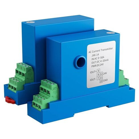 Hall Effect Current Sensor 0-10V AC Transmitter DC24V Transducer 1Pcs(8mm Hole,DC0-100A) in Kuwait
