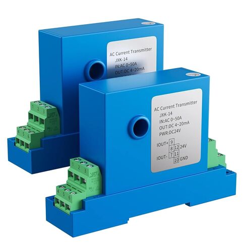 Hall Effect Current Sensor 4-20mA AC Transmitter DC24V Transducer 1Pcs(8mm Hole,DC0-10A) in Kuwait
