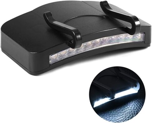 LED Cap Light, 11 Ultra Bright White LEDs, Clip-on, Hands-Free, 50lm, Lightweight, for Night Fishing, Camping, Hiking in Kuwait