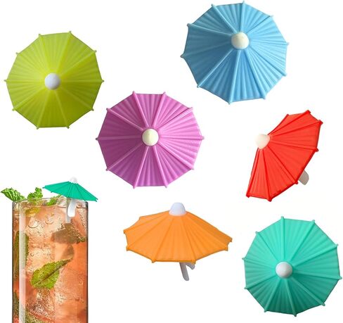 24 Pcs Silicone Wine Glass Charms, Reusable Drink Markers for Glass or Cups, Wine Charms for Stem Glasses, Drink Identifiers Tags for Cups for Party/Wedding/Birthday/Bar in Kuwait