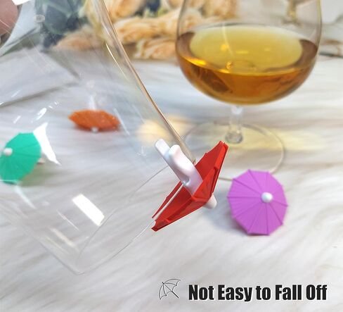 24 Pcs Silicone Wine Glass Charms, Reusable Drink Markers for Glass or Cups, Wine Charms for Stem Glasses, Drink Identifiers Tags for Cups for Party/Wedding/Birthday/Bar in Kuwait