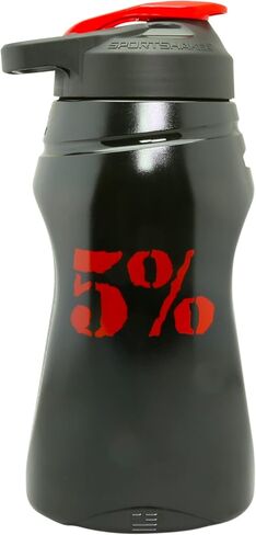 5% Nutrition Rich Piana Gym Protein Shaker Bottle | Fits Most Cup Holders | Leak-Proof | Measurement Line | BPA-Free Plastic | Internal Mixer 20oz in Kuwait