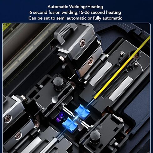 Yunseity Fiber Optic Splicer، جهاز توصيل الألياف الضوئية المحمول خفيف الوزن، كفاءة عالية مع محاذاة المحاور المزدوجة لهندسة الاتصالات (قابس الولايات المتحدة) in Kuwait