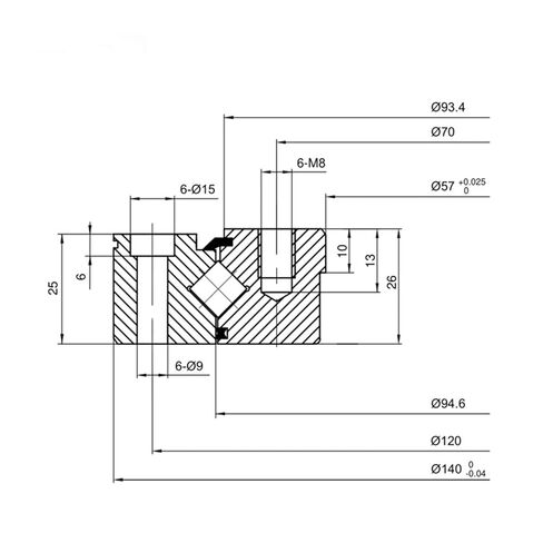 تحمل XU060094 57MMX140MMX26MM حلقة الدوران عبرت أسطواني in Kuwait