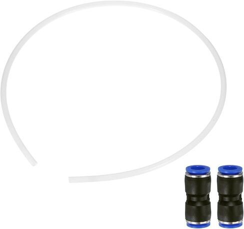 خرطوم أنابيب PTFE بطول 3.28 قدم من uxcell، خرطوم طابعة ثلاثي الأبعاد عازل 1/4 بوصة معرف × 3/8 بوصة OD فائق النعومة مع تركيبات هوائية لأنابيب نقل الطابعة ثلاثية الأبعاد، أبيض in Kuwait