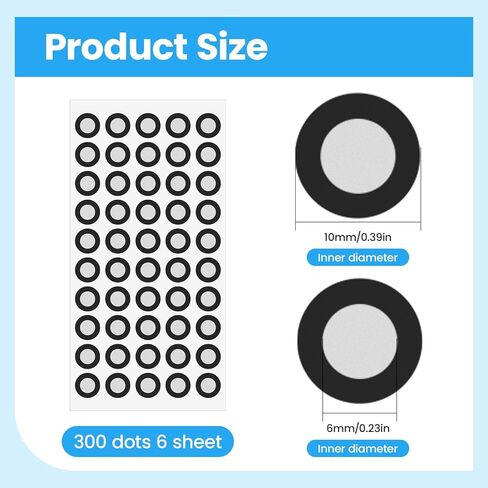 300pcs 3D Scanning Marker for 3D Scanners, High Reflective Positioning Dots for 3D Scanners,Adhesive Scan Marker Stickers, 3D Markers for Enhanced Scan Precision(10mm&6mm) in Kuwait