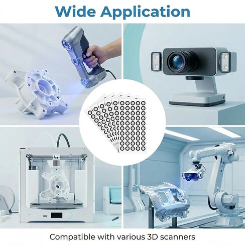 300pcs 3D Scanning Marker for 3D Scanners, High Reflective Positioning Dots for 3D Scanners,Adhesive Scan Marker Stickers, 3D Markers for Enhanced Scan Precision(10mm&6mm) in Kuwait