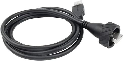LU20 M20 Industrial USB Bayonet Connector Female to Male Panel Mount Socket USB3.0 for Computer Camera Quick Data Transmission(Black,Plastic Nut) in Kuwait