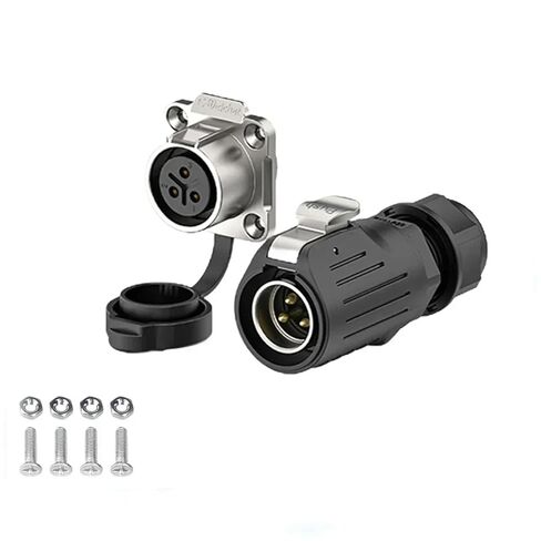 EW-LP20 M20 2Pin 3Pin 4Pin 5Pin 7Pin 9Pin 12Pin لوحة القفل السريع IP68 موصل الطاقة المقاوم للماء سلك صناعي (مقبس أنثى 5 دبوس) in Kuwait