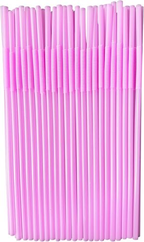 YAOSHENG 200pcs Green Straw 10.23" x 0.23"Solid Colors Flexible Drinking Straws, Plastic Disposable Bendy Straws (green) in Kuwait