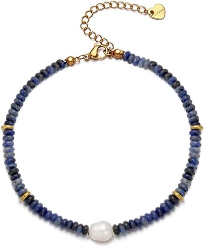 Beaded Bracelets for Women Gemstone Bead Bracelets with Freshwater Pearl Crystal Beaded Bracelet Boho Natural Stone Bracelets for Women Trendy Jewelry Gifts in Saudi Arabia