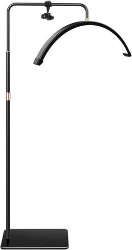 Lash Light for Easelash Tech -Esshetician Light ، ضوء نصف القمر لضوء LASH LASH ، فنانين الوشم ، تقنية الأظافر - مصباح بارد ، دافئ مع سطوع وارتفاع قابل للتعديل ، مع حامل الهاتف in Kuwait