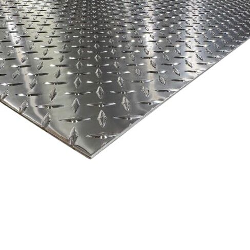 .125" Aluminum Diamond Plate Polished, 24" x 48", 1/8th inch Thick, 3003 Alloy - Garages, Trailers, Workbench, Projects in Kuwait