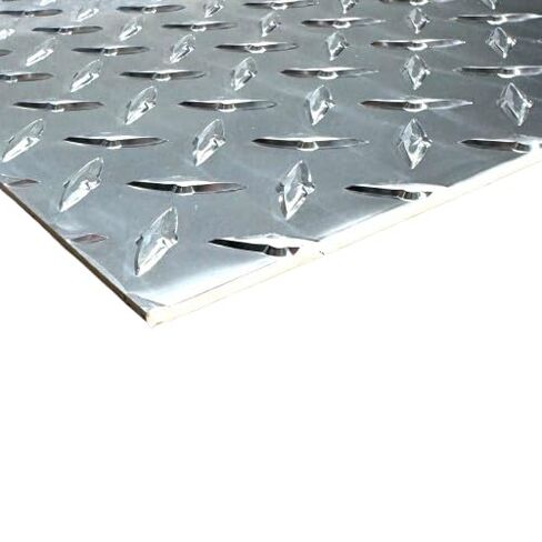 .125" Aluminum Diamond Plate Polished, 24" x 48", 1/8th inch Thick, 3003 Alloy - Garages, Trailers, Workbench, Projects in Kuwait