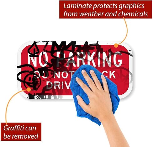 SmartSign "No Parking - Do Not Block Driveway" Sign | 6" x 12" Aluminum in Kuwait