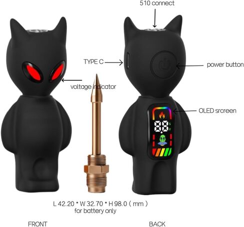 Mini Pen Battery in Equipped Cartoon Appearance Soldering Iron Multi-Function Design Rechargeable (black) in Kuwait