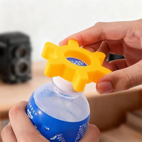 Creative Bottle Cap Opener with Gear Rotation Manual Beverage Bottle Opener Home Kitchen Bar Tool Supplies,6.85 * 1.4cm (Orange) in Kuwait