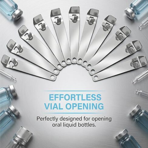 10 Pcs Vial Opener,Vial Decapper,Ampule Opener For Nurses,Vial Opener Tool Medical,Stainless Steel Mini Vial Opener,Pill Bottle Opener For Nurses Home Use Beer Soda Beverage Can Openers in Kuwait