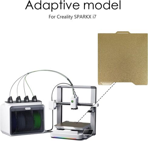 SPARKX i7 Build Plate Double Sided Textured Surface PEI and PEI Sheet for Creality SPARKX i7 301x267mm, 3D Printer Flexible Removable Spring Steel Plate Heated Bed Platform Mat in Kuwait