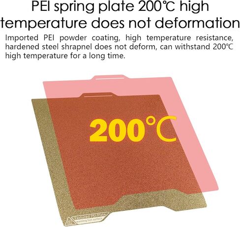 SPARKX i7 Build Plate Double Sided Textured Surface PEI and PEI Sheet for Creality SPARKX i7 301x267mm, 3D Printer Flexible Removable Spring Steel Plate Heated Bed Platform Mat in Kuwait