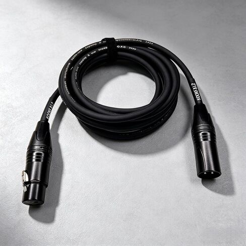 كابل XLR ذكر إلى أنثى بطول 10 أقدام - كابل ميكروفون موصلات مطلية بالذهب كابل صوت OFC لمكبرات الصوت وخلاطات الميكروفون in Kuwait